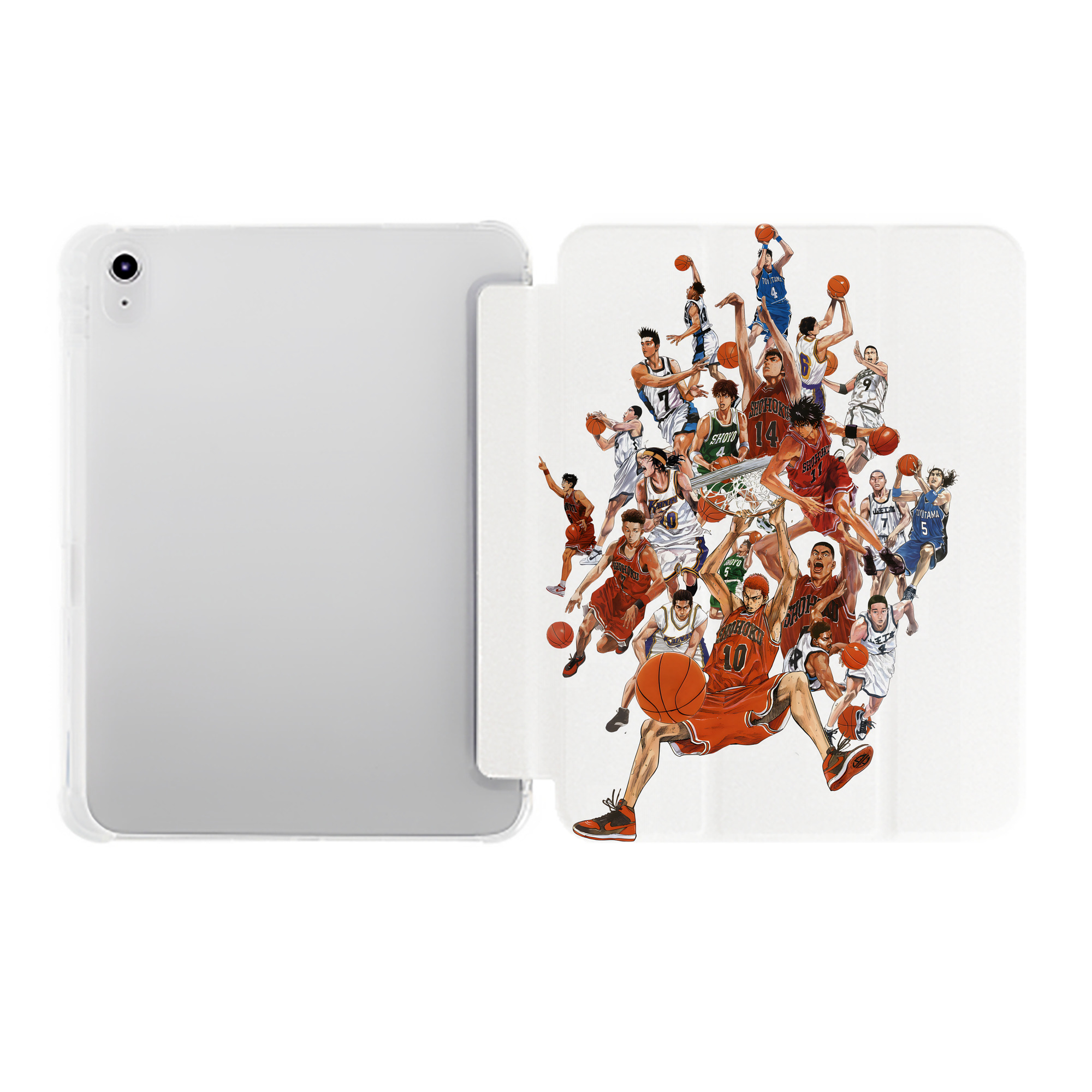 （画像用） SLAM DUNK／スラムダンク IPad ケース ペン収納付き 三つ折りスタンド PUレザー×シリコン 対応機種9.5/10.5/10.9インチ